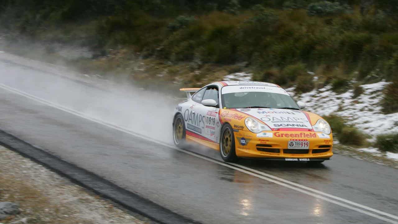 A car in the Targa Tasmania rally (file image)