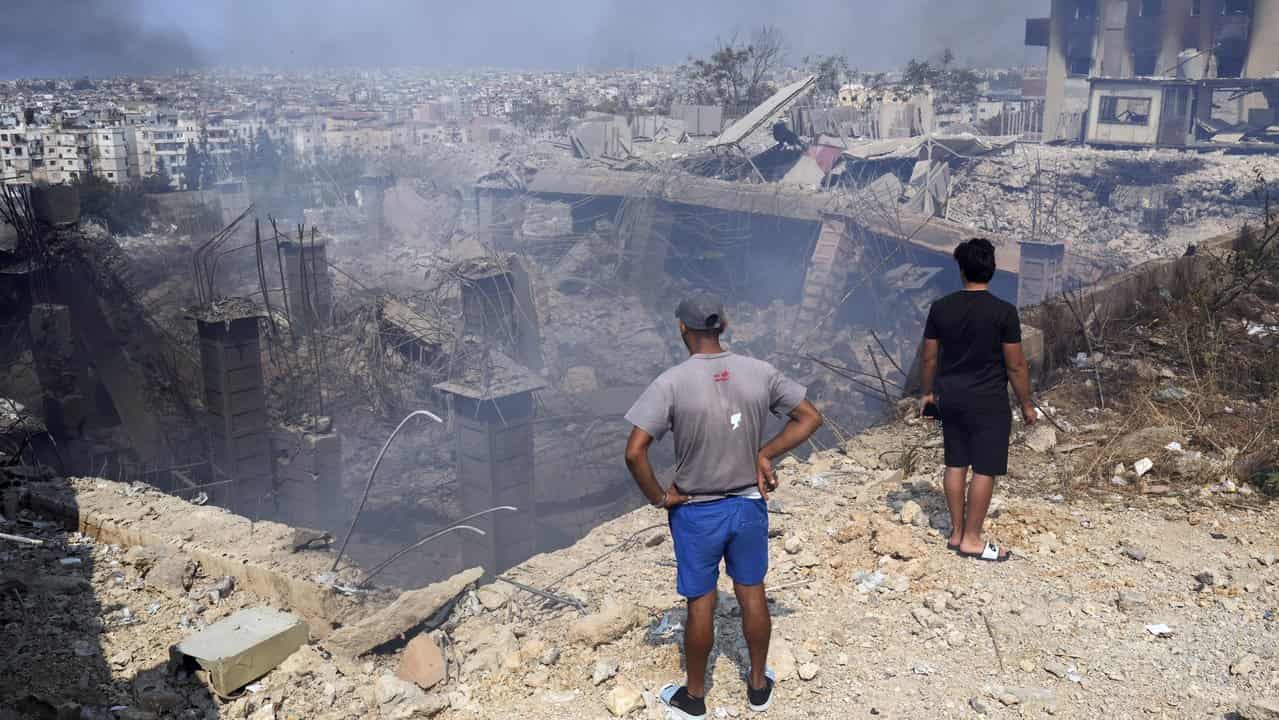 site of an Israeli air strike in Lebanon