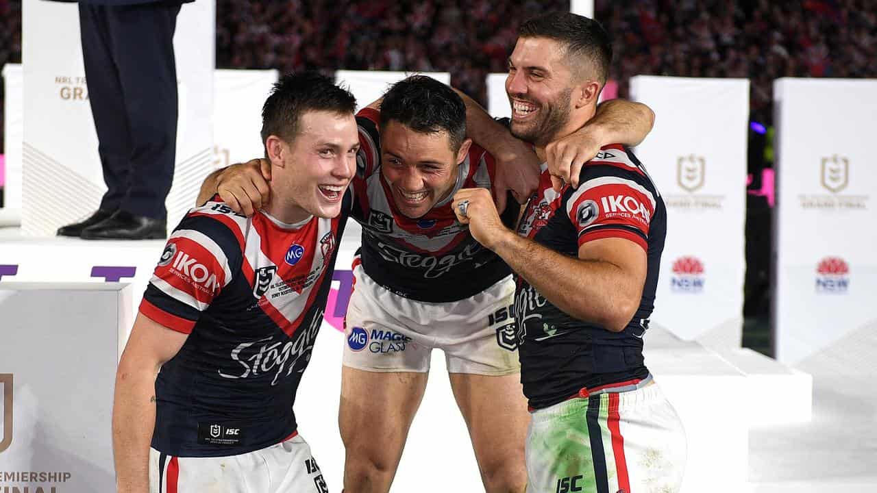 Luke Keary, Cooper Cronk and James Tedesco.