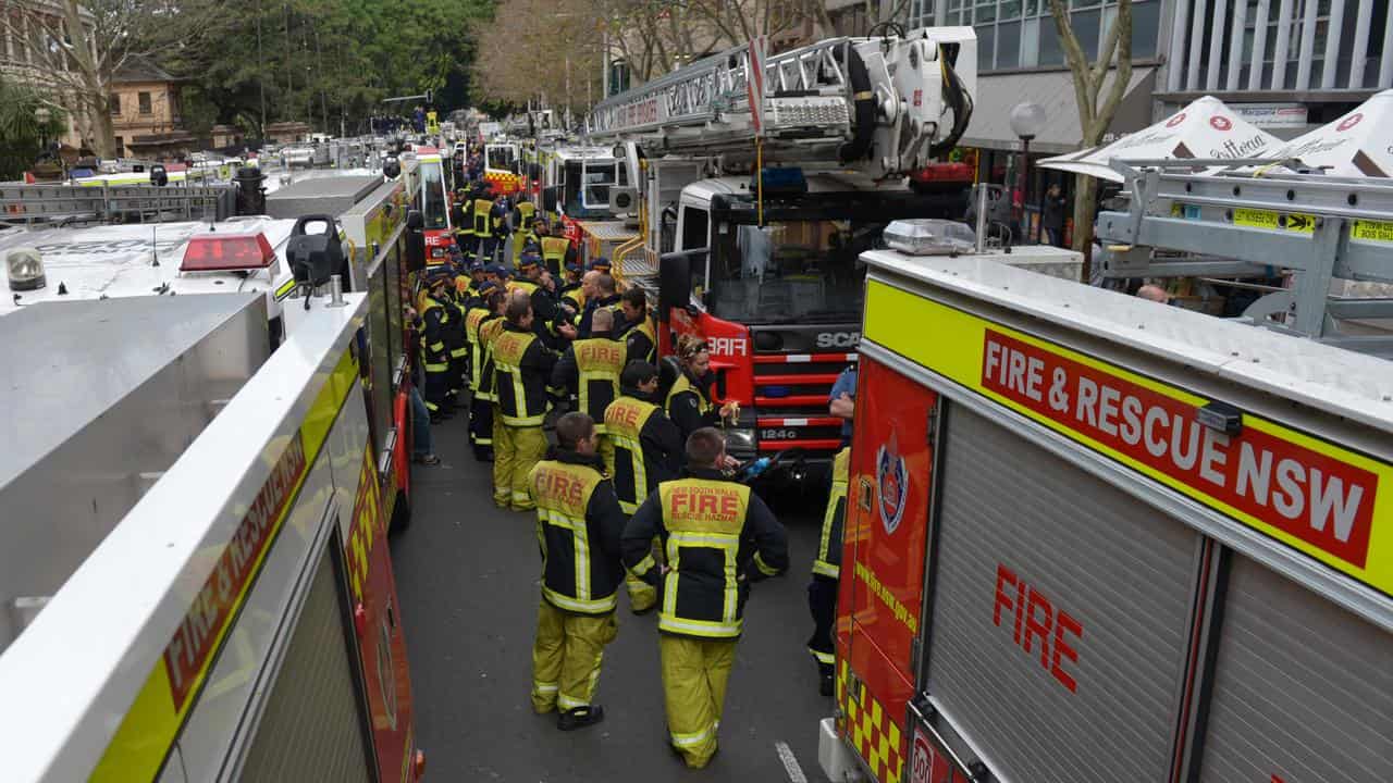 Fire and Rescue NSW trucks and their crews (file image)