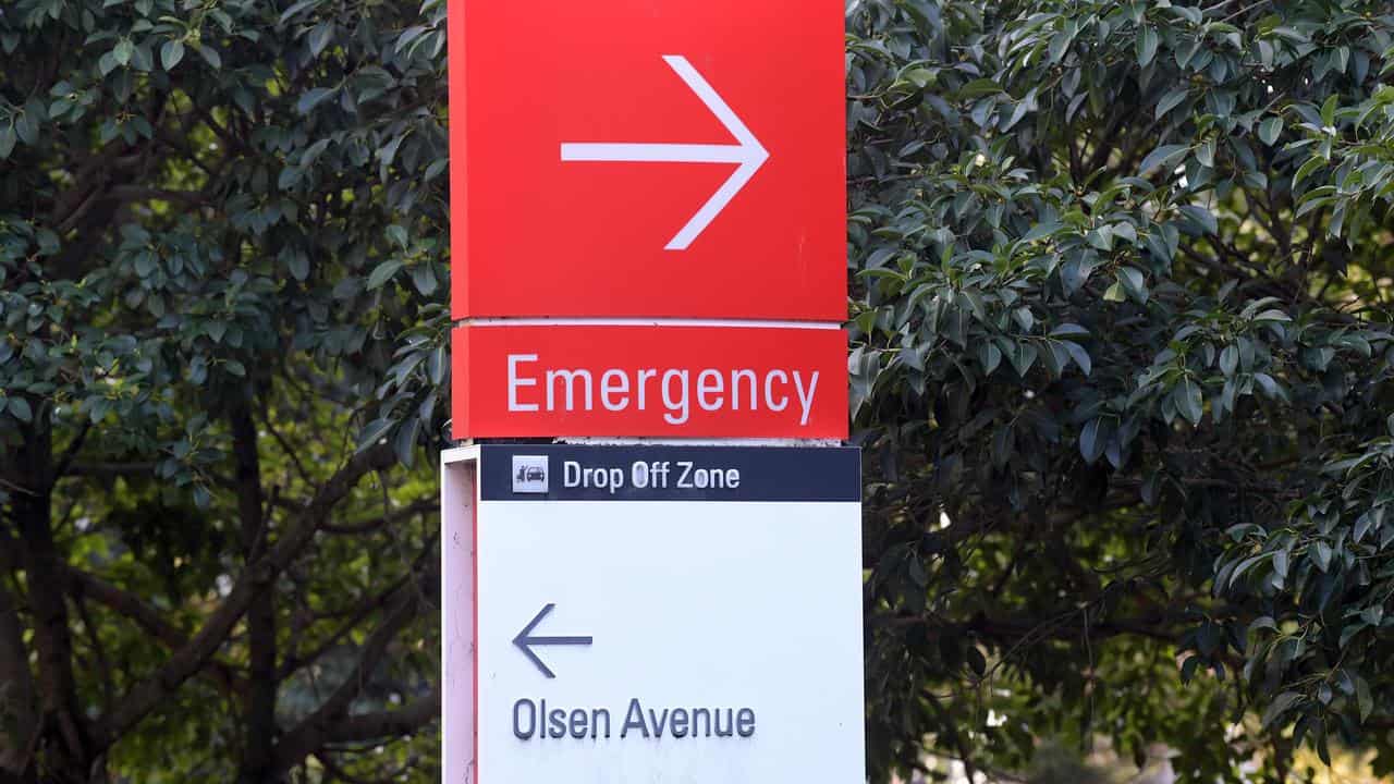 An emergency sign is seen at the Gold Coast University