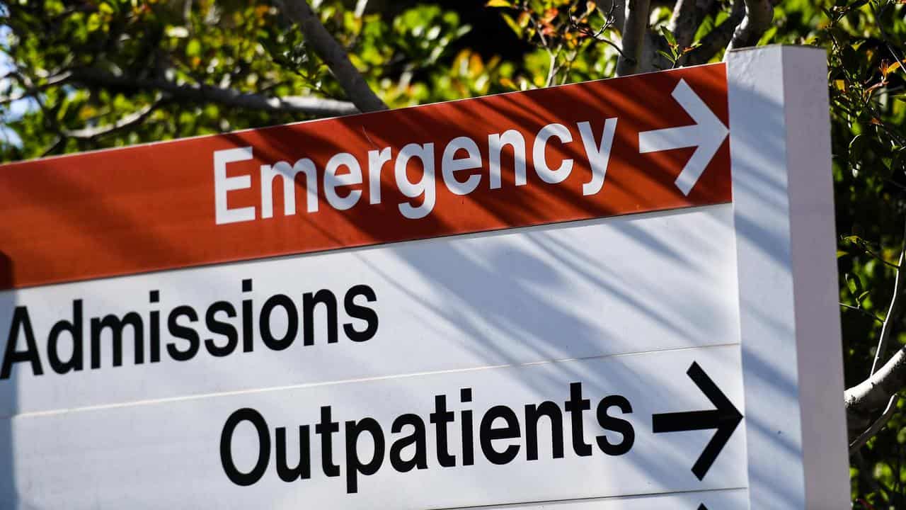 Hospital signage (file image)