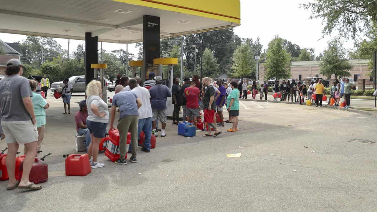 People line up for petrol after Hurricane Helene in South Carolina