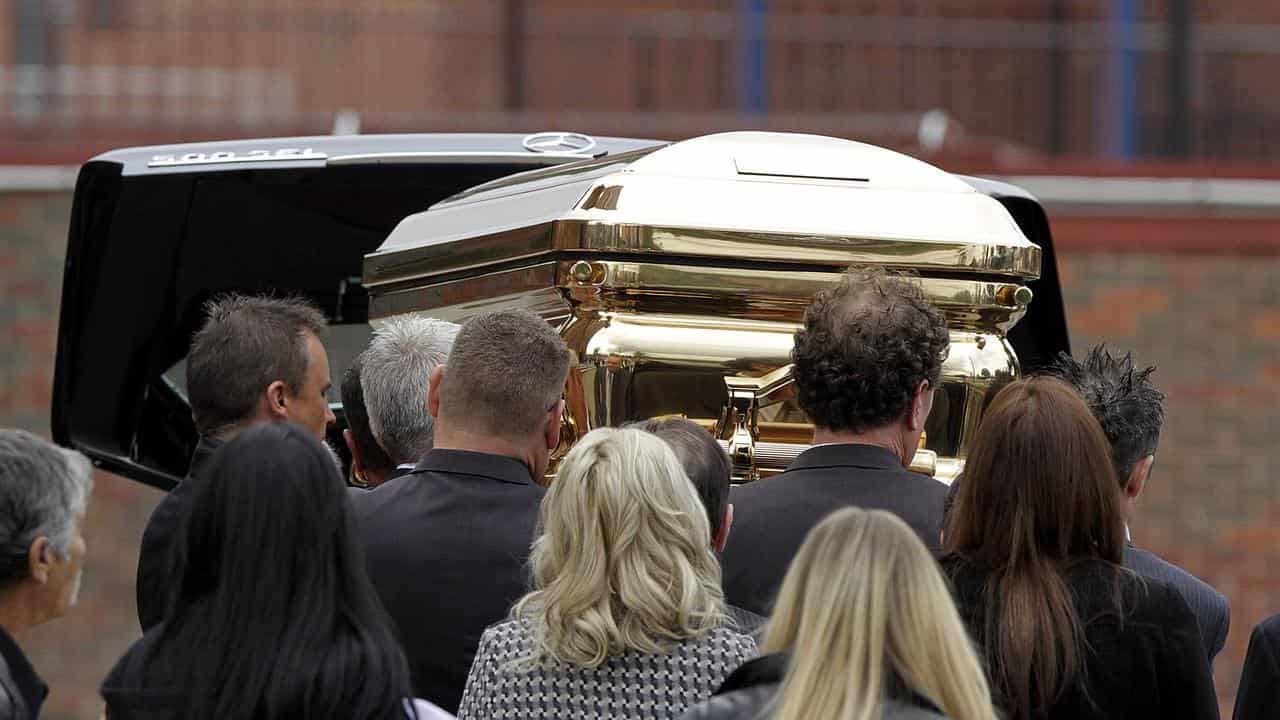 Carl Williams' funeral casket (file image)