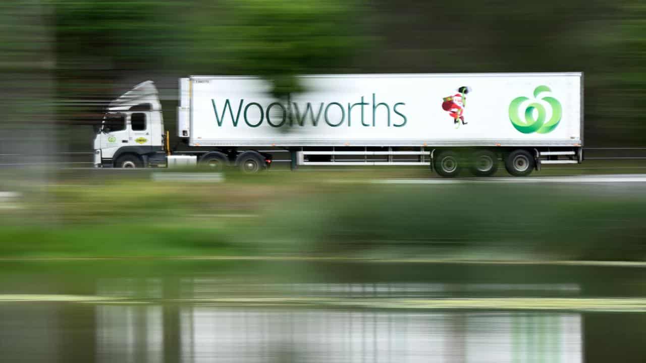 A Woolworths truck