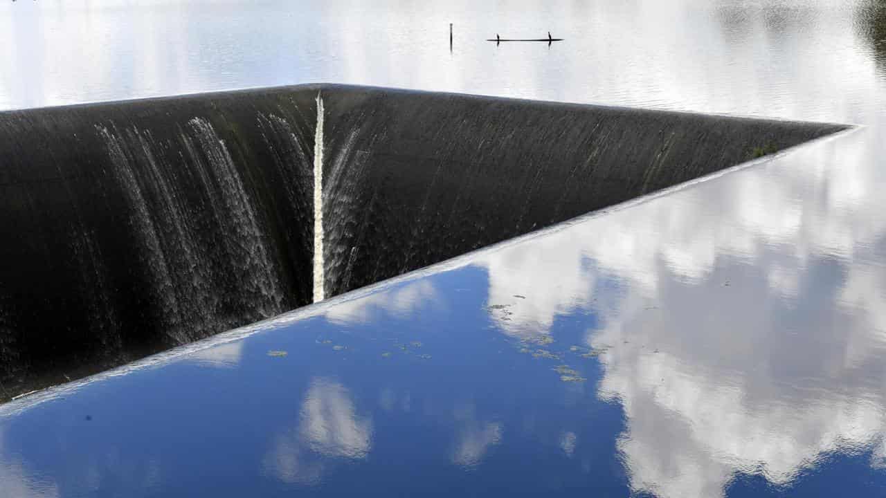 A dam spillway