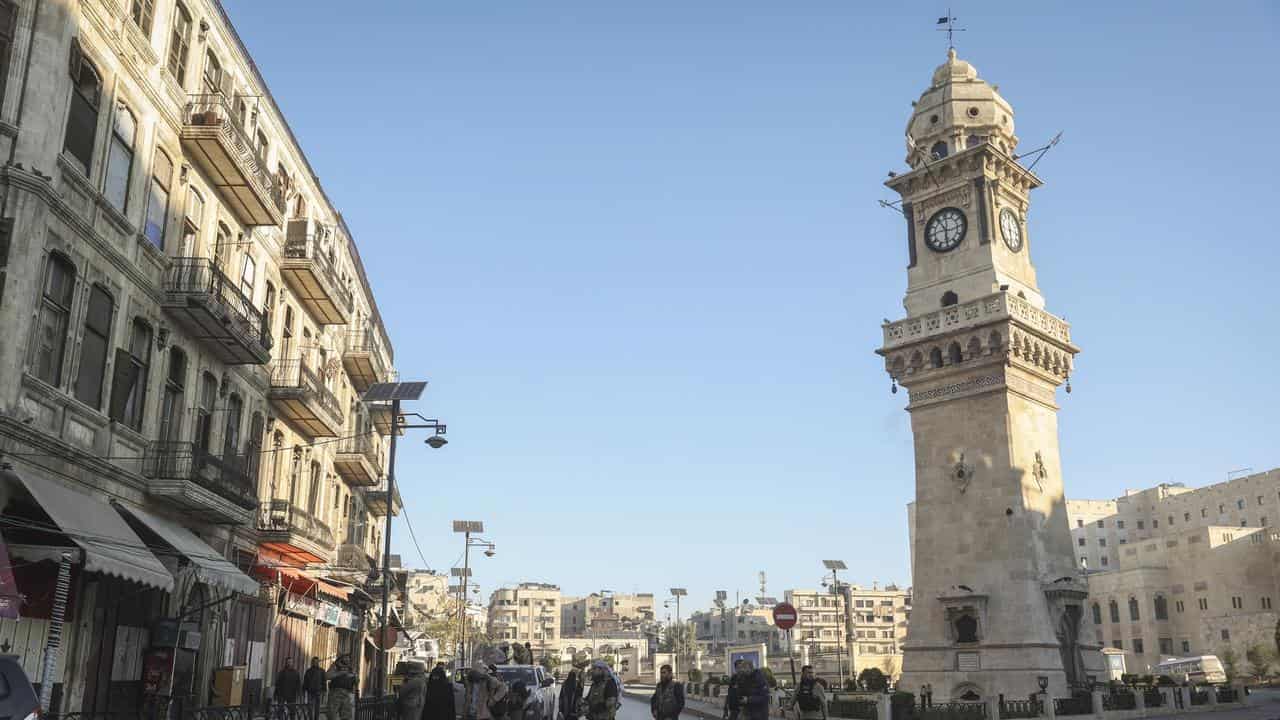 Rebel fighters in Aleppo