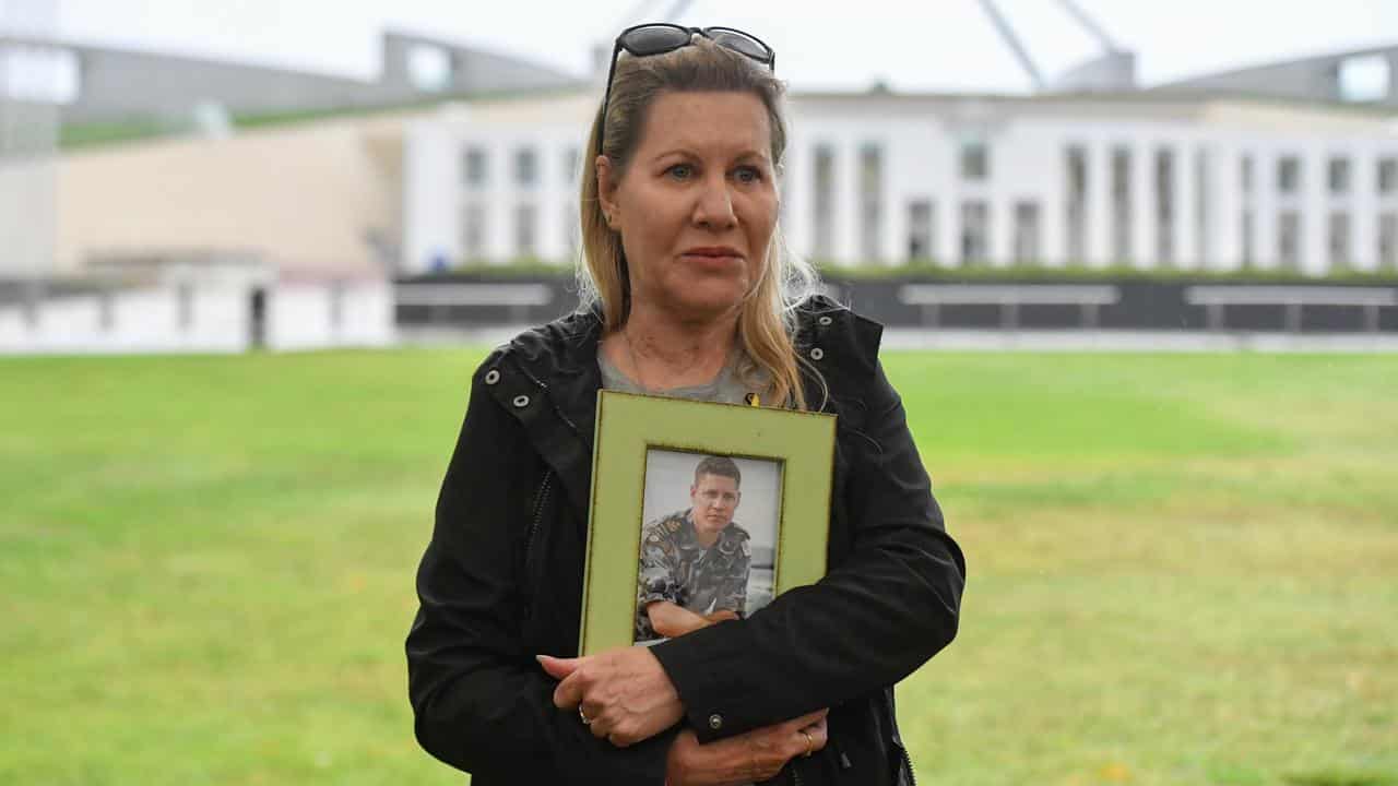 Julie-Ann Finney outside Parliament House (file image)