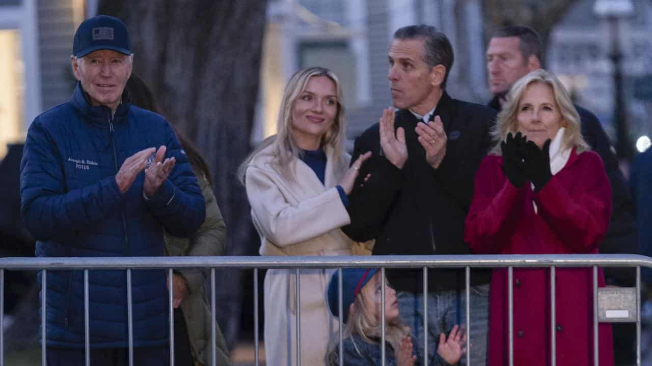 Joe Biden, Melissa and Hunter Biden, grandson Beau and Jill Biden