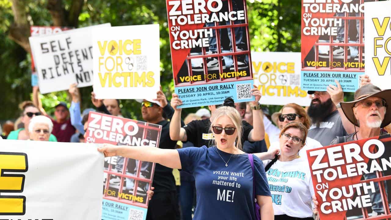 A youth crime rally in Brisbane (file image)