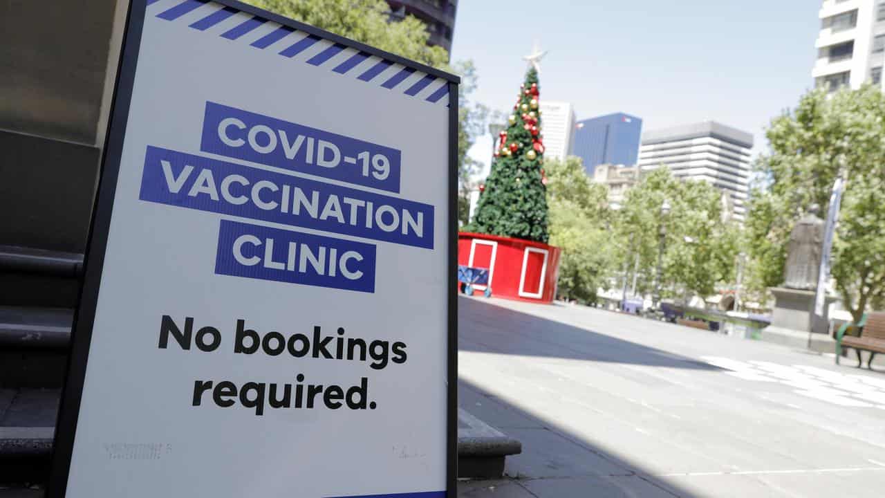 COVID-19 vaccination clinic sign