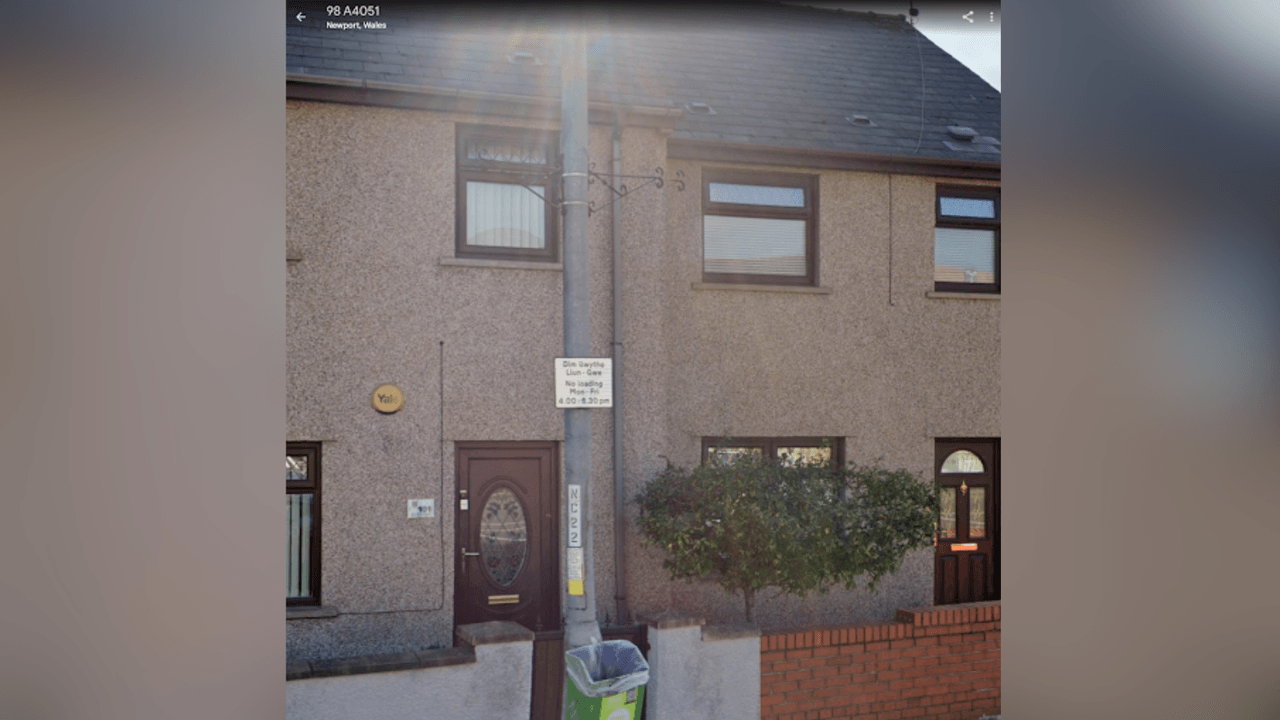 Google Earth image of 101 Malpas Road in Newport, Wales