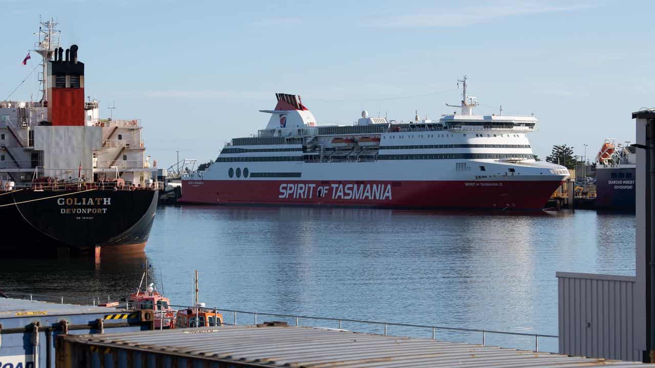 A Spirit of Tasmania ferry in Devonport