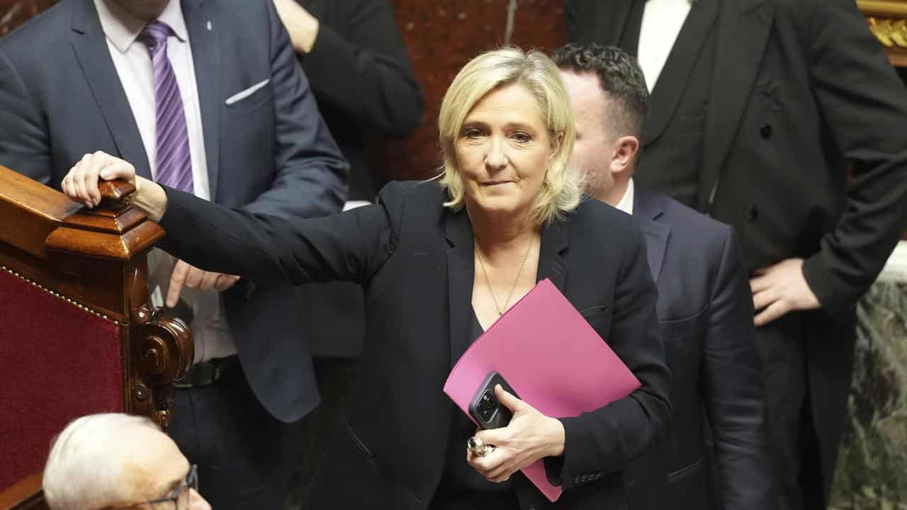 French far-right leader Marine Le Pen at the National Assembly