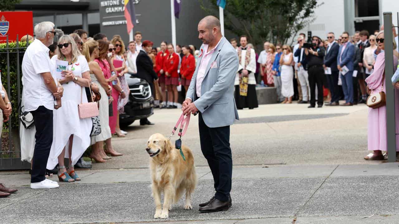 Mark Jones and Bianca's dog Zara