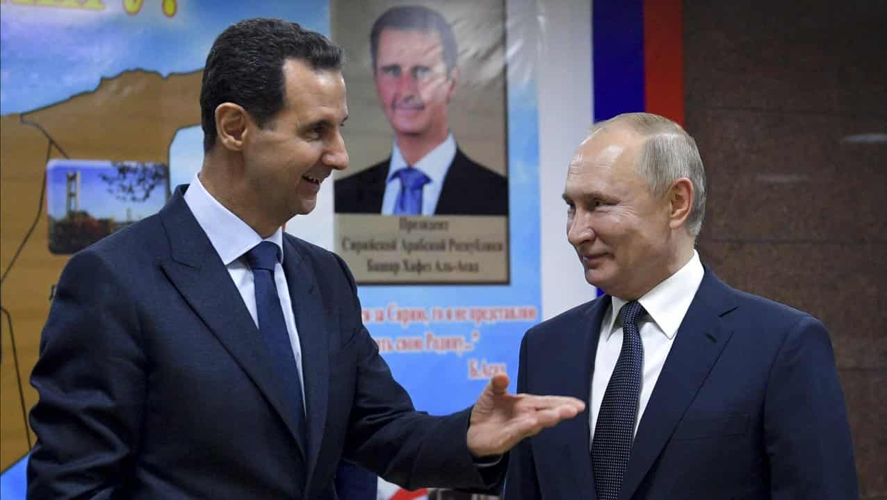 Bashar al-Assad and Vladimir Putin.