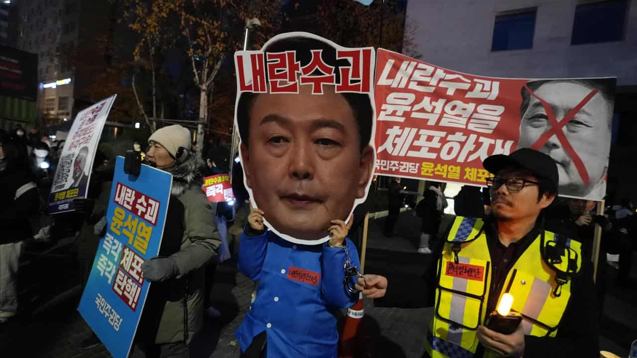 People rally calling for the impeachment of President Yoon Suk Yeol