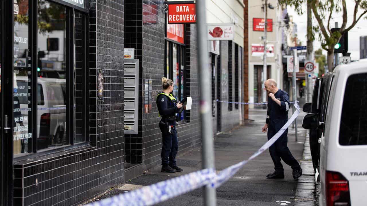 The Footscray homicide scene (file image)