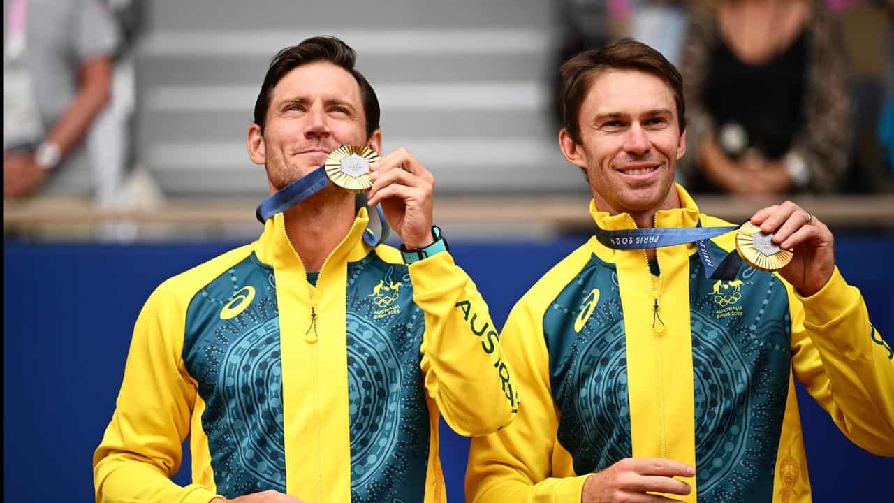 Matt Ebden with John Peers.