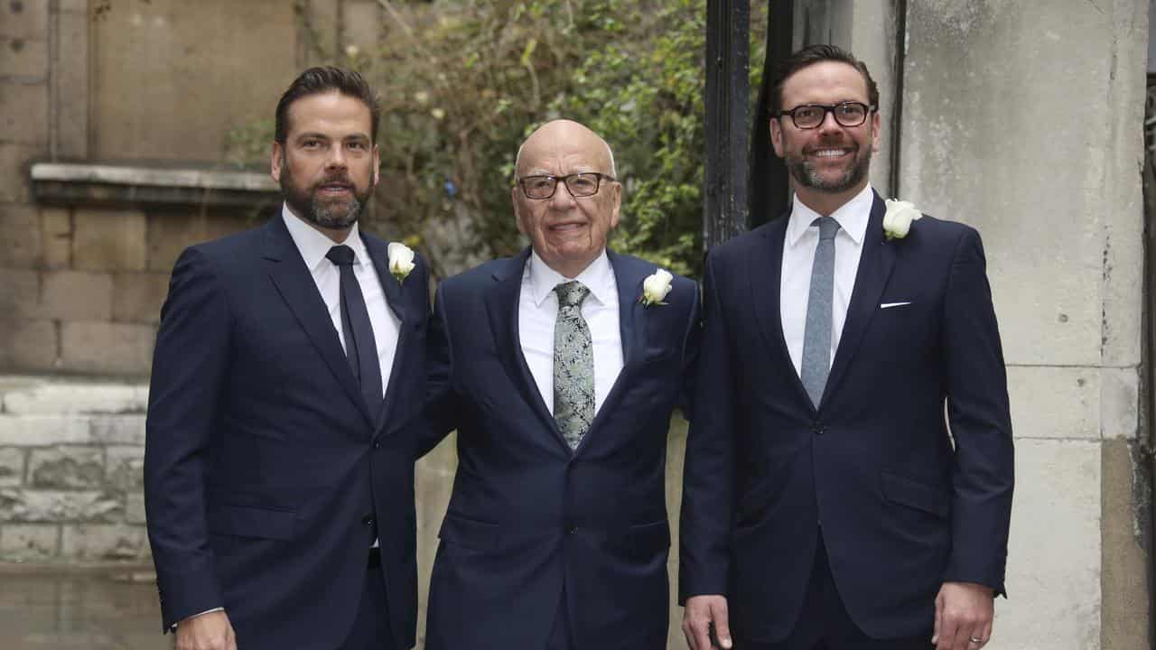 Lachlan Murdoch, Rupert Murdoch and James Murdoch