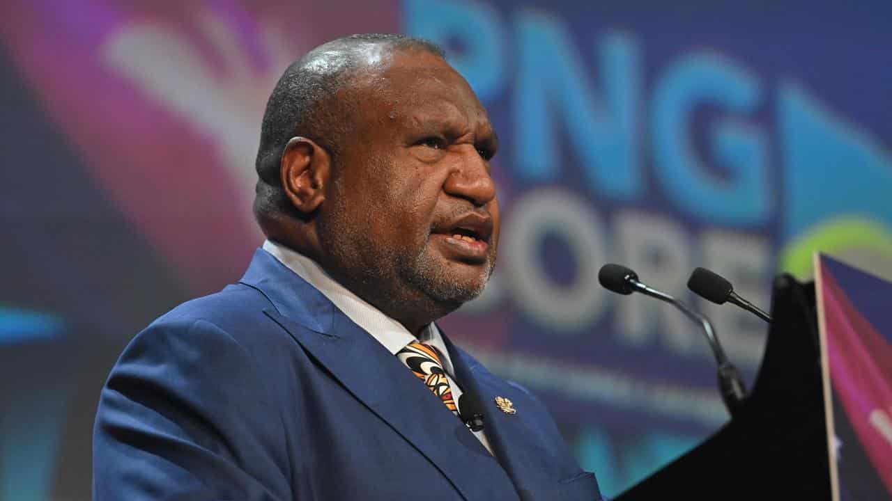 A file photo of PNG Prime Minister James Marape