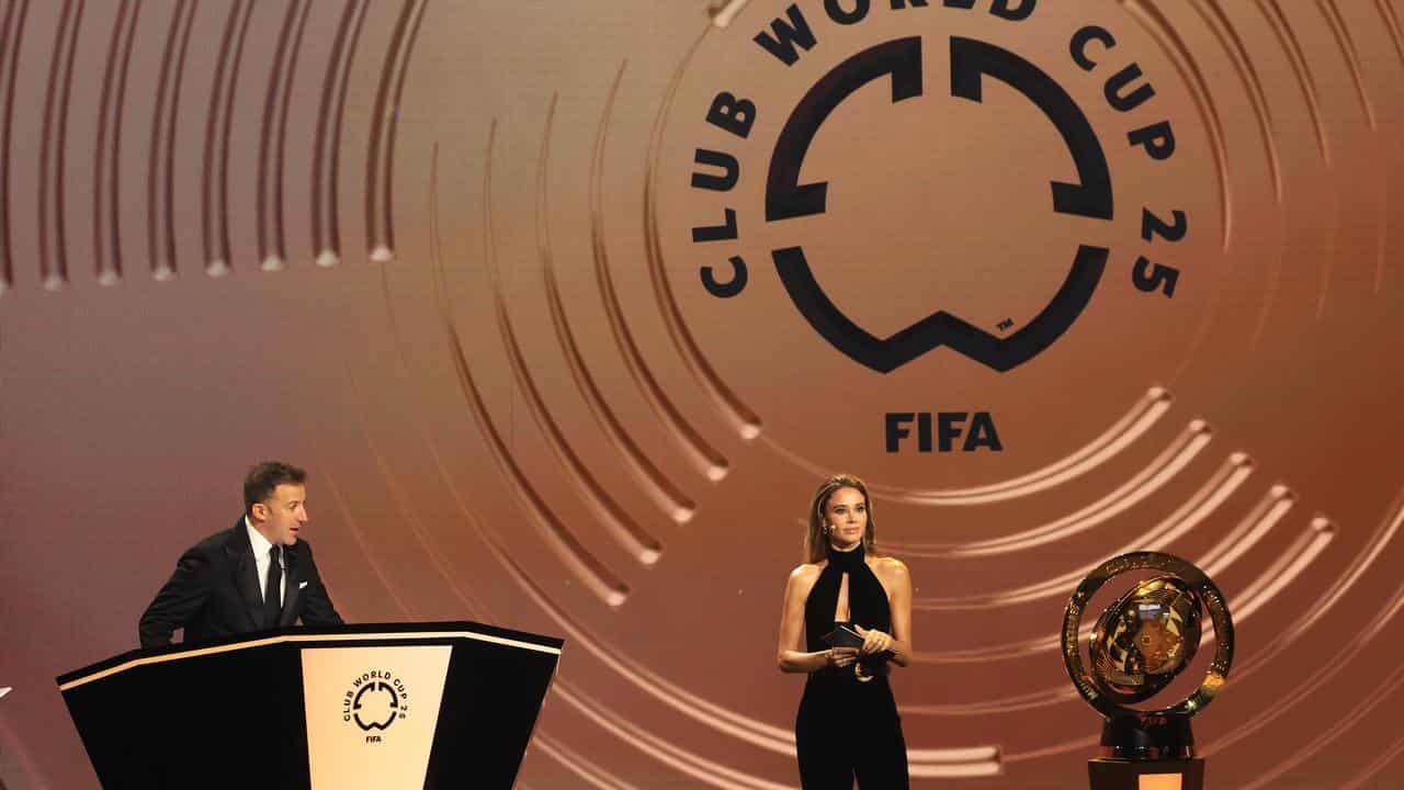 The draw ceremony for the FIFA Club World Cup