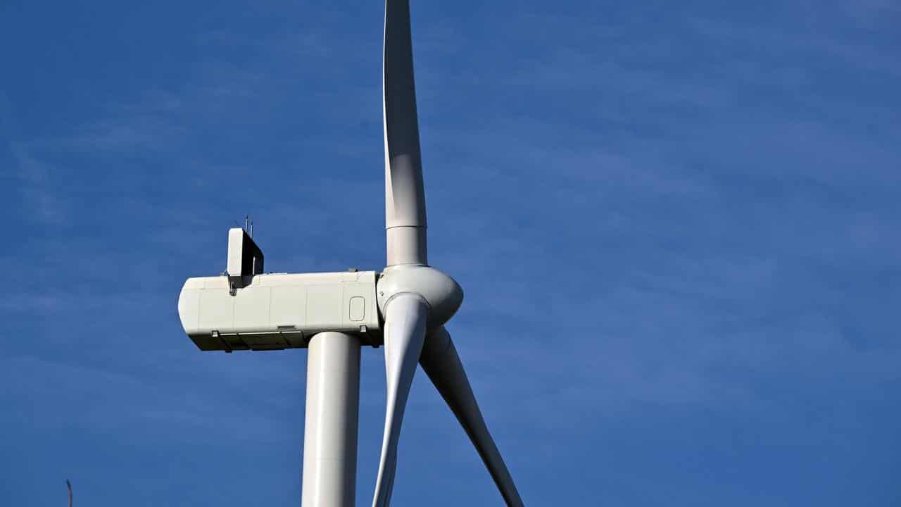 Power-generating windmill turbines south of Goulburn