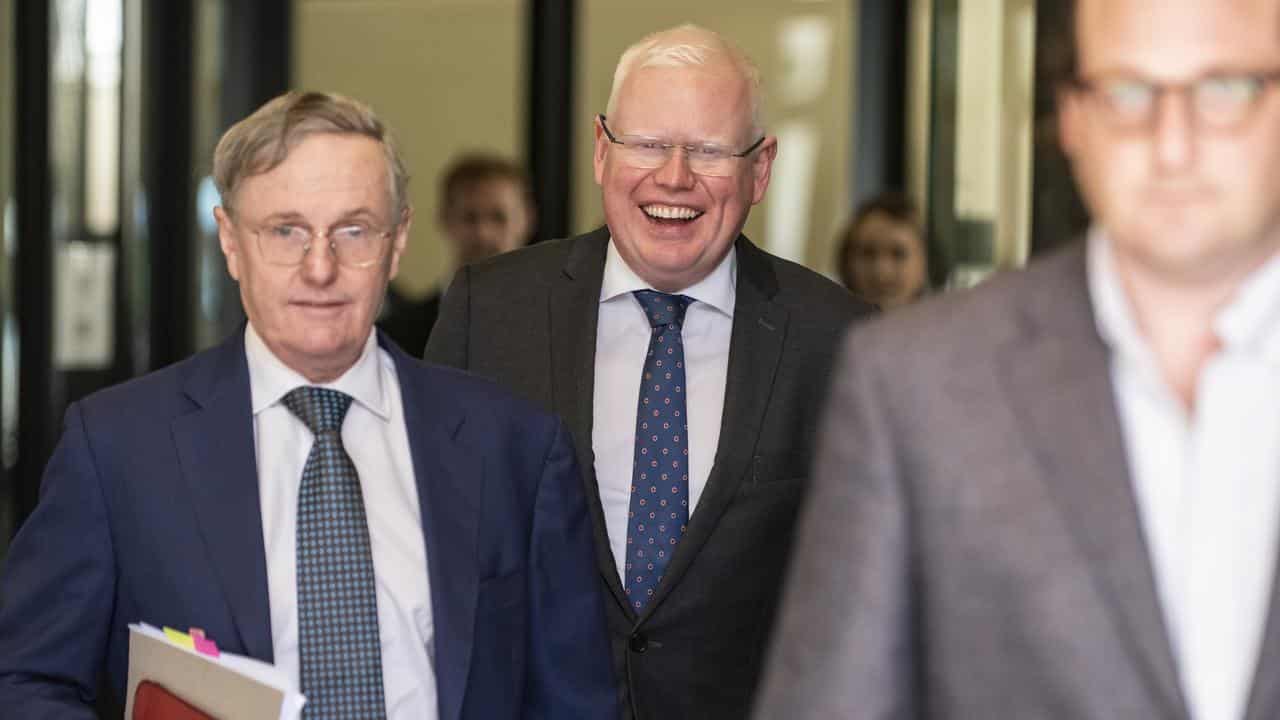 NSW MP Gareth Ward departs the Downing Centre District Court