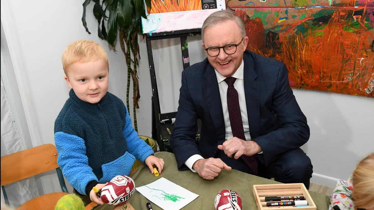 Anthony Albanese at early learning centre