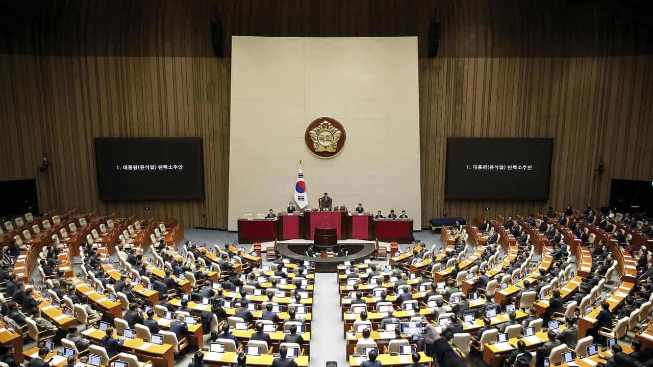 South Korean lawmakers vote on impeaching the president