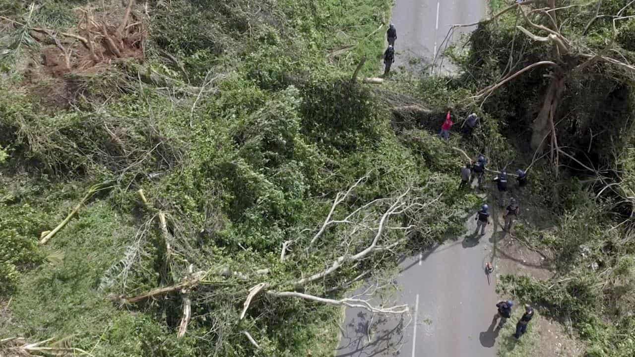 Mayotte cyclone damage