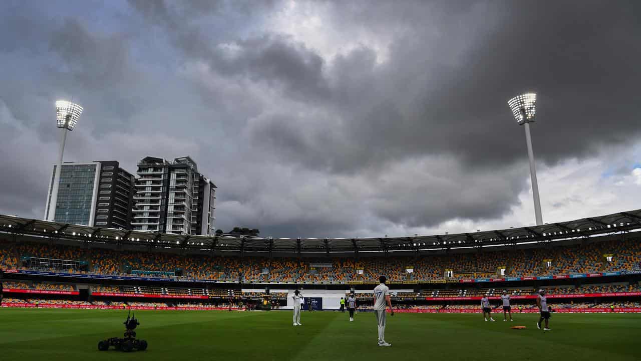 Storm clouds above the Gabba