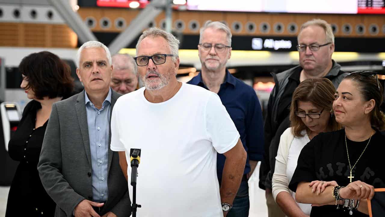 Don Dixon speaks to media at a press conference