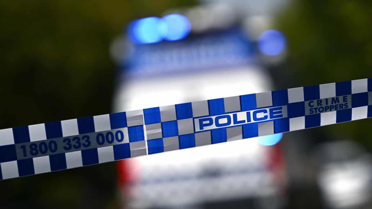 Victoria Police tape restricts access to a crime scene (file image)