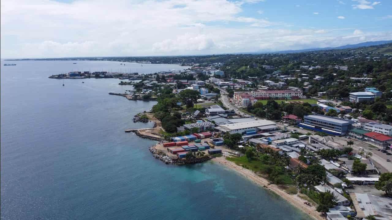 Aerial view of Honiara