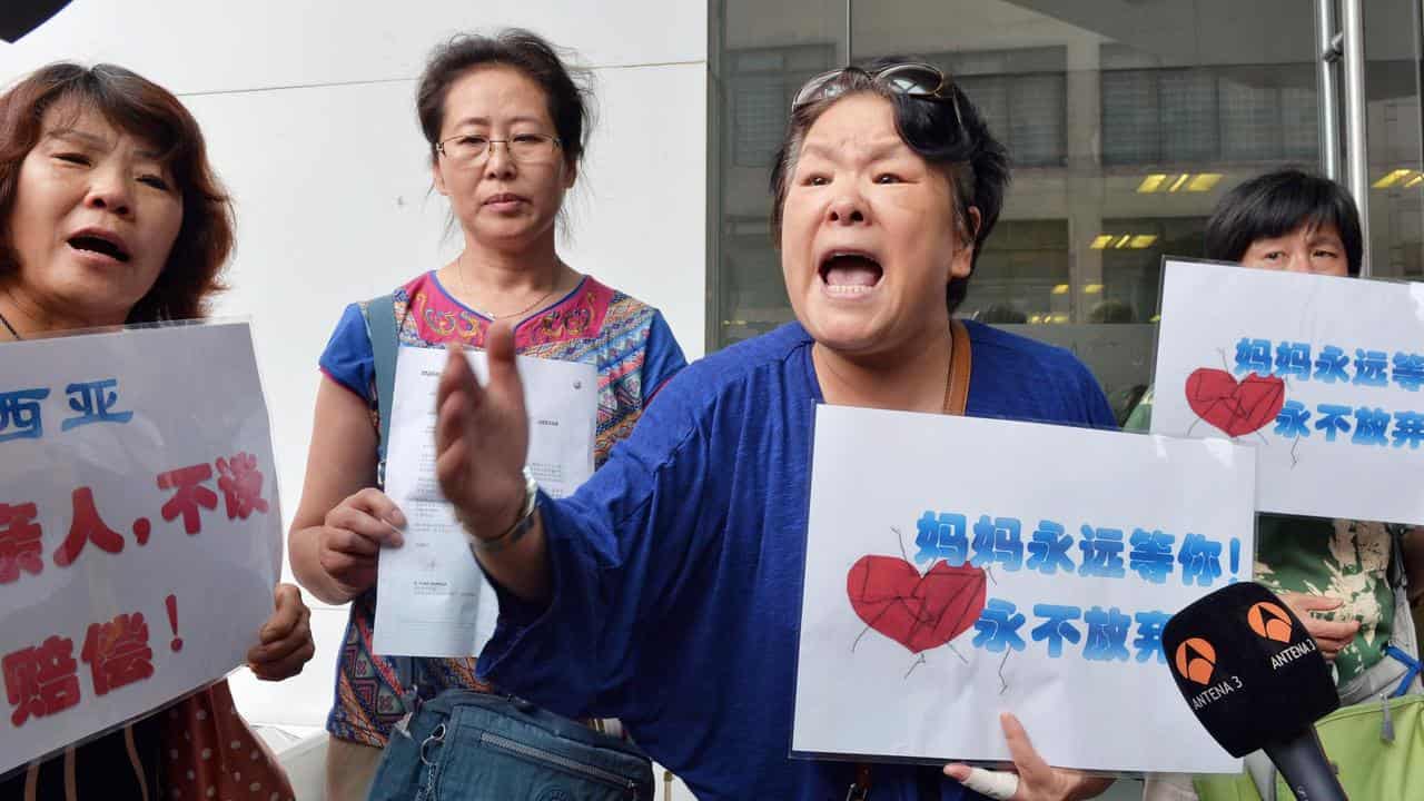 Families of Chinese passengers on board Malaysia Airline flight MH370