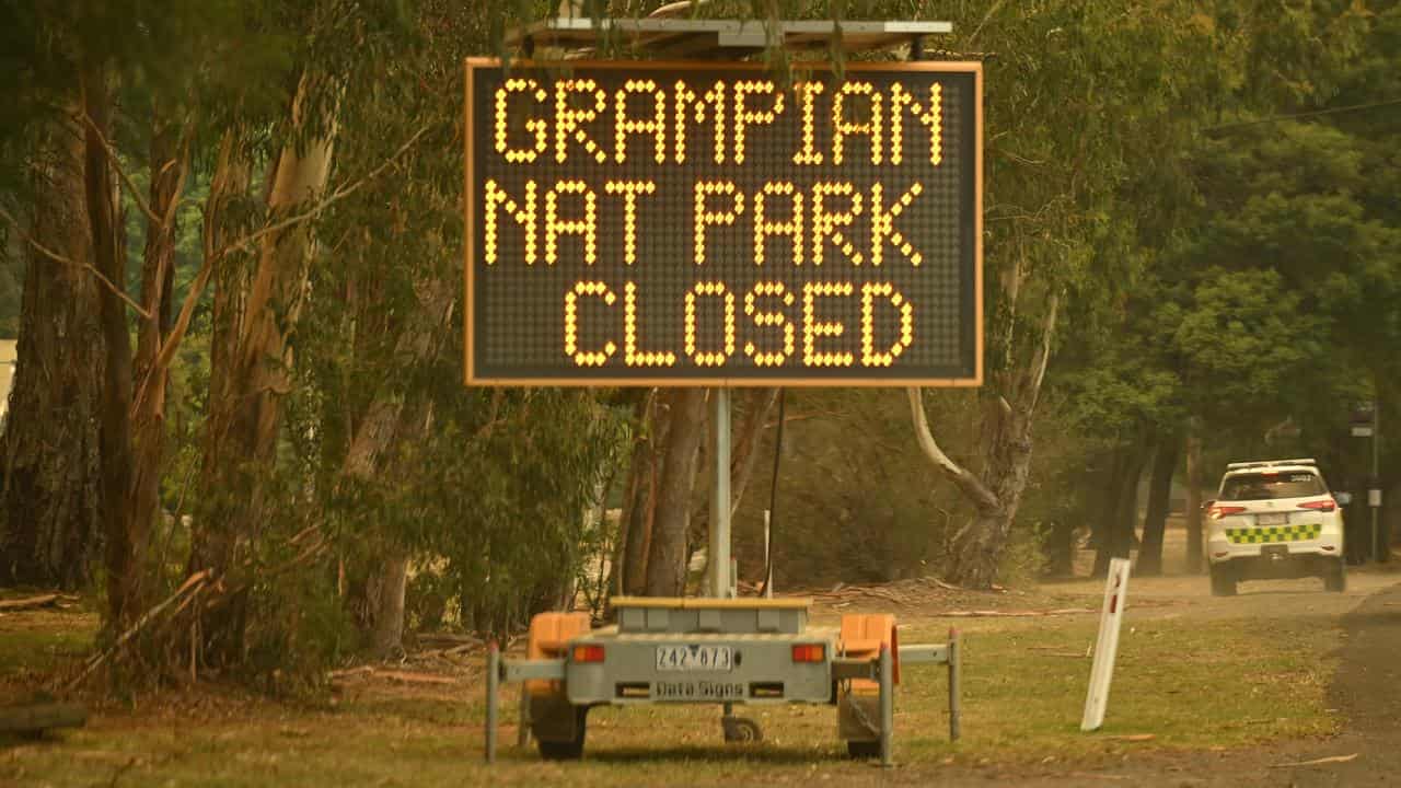 Grampians National Park fire sign