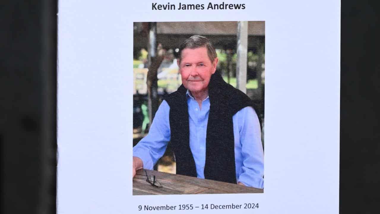 An order of Service booklet for former minister Kevin Andrews