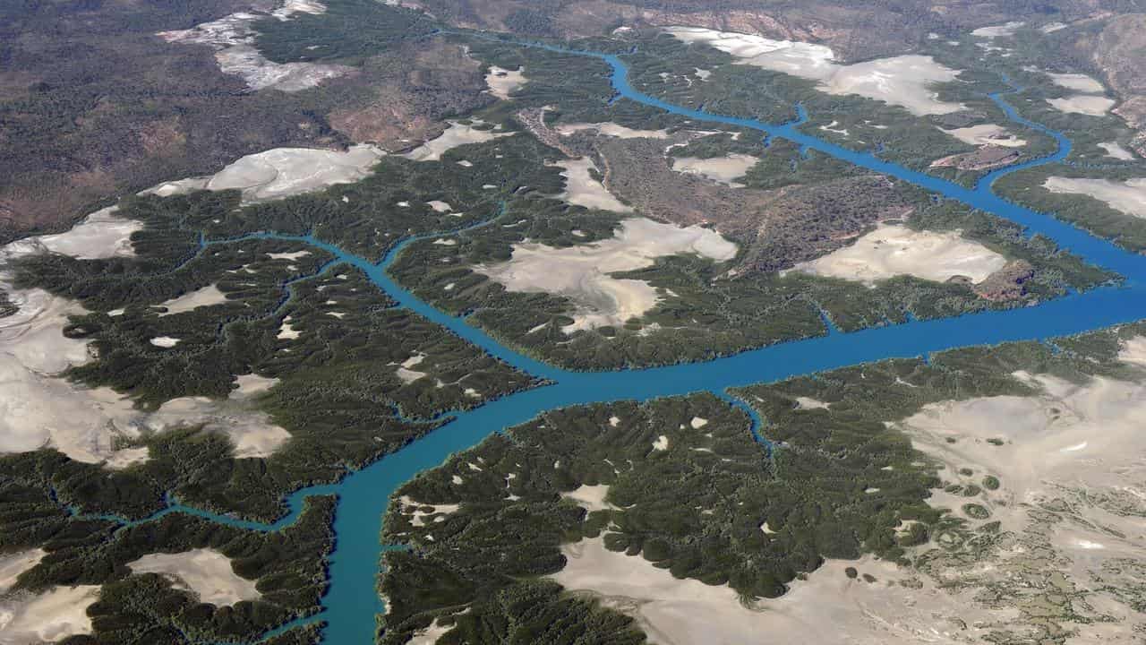 An aerial view of waterways in the Kimberley (file image)