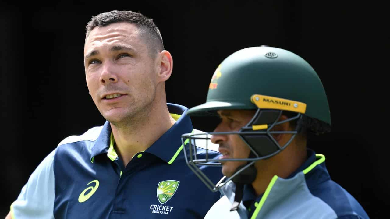 Scott Boland and Usman Khawaja.