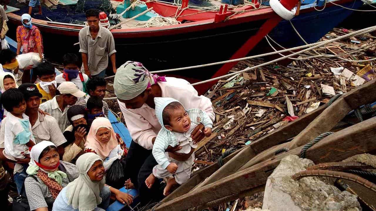 Tsunami survivors (file image)