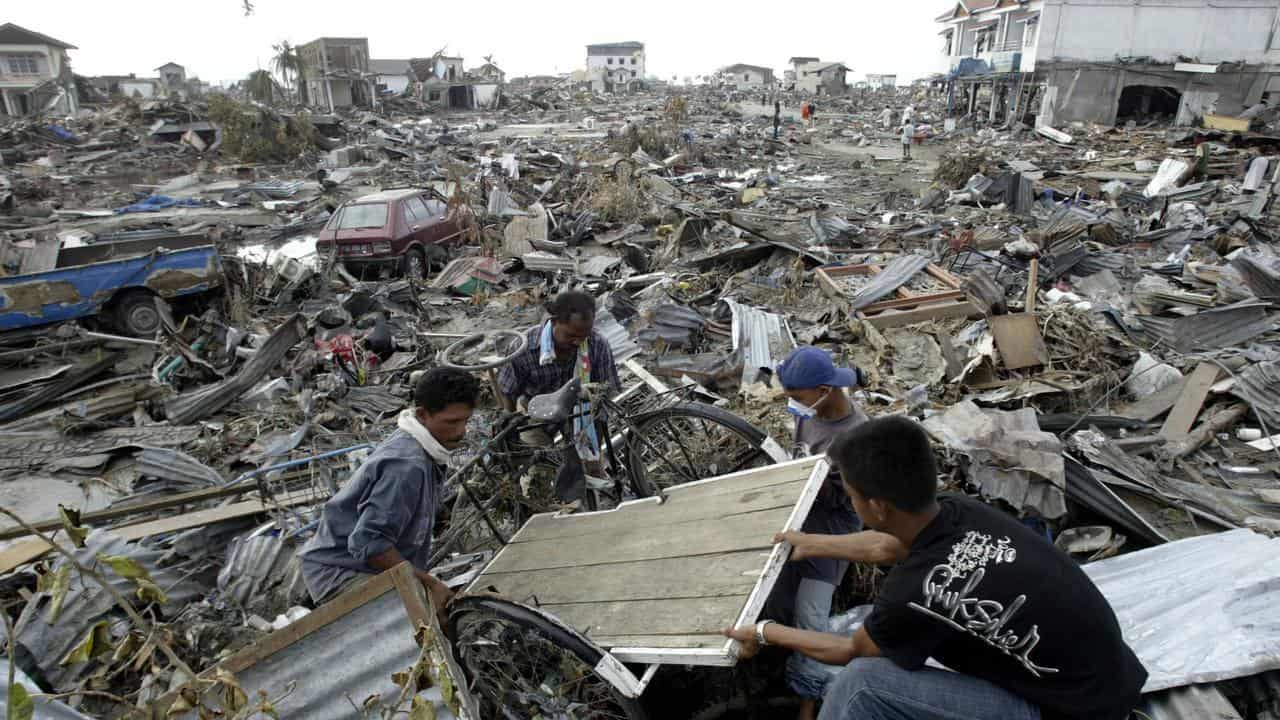 Banda Aceh in Aceh province after the 2004 Indian Ocean tsunami