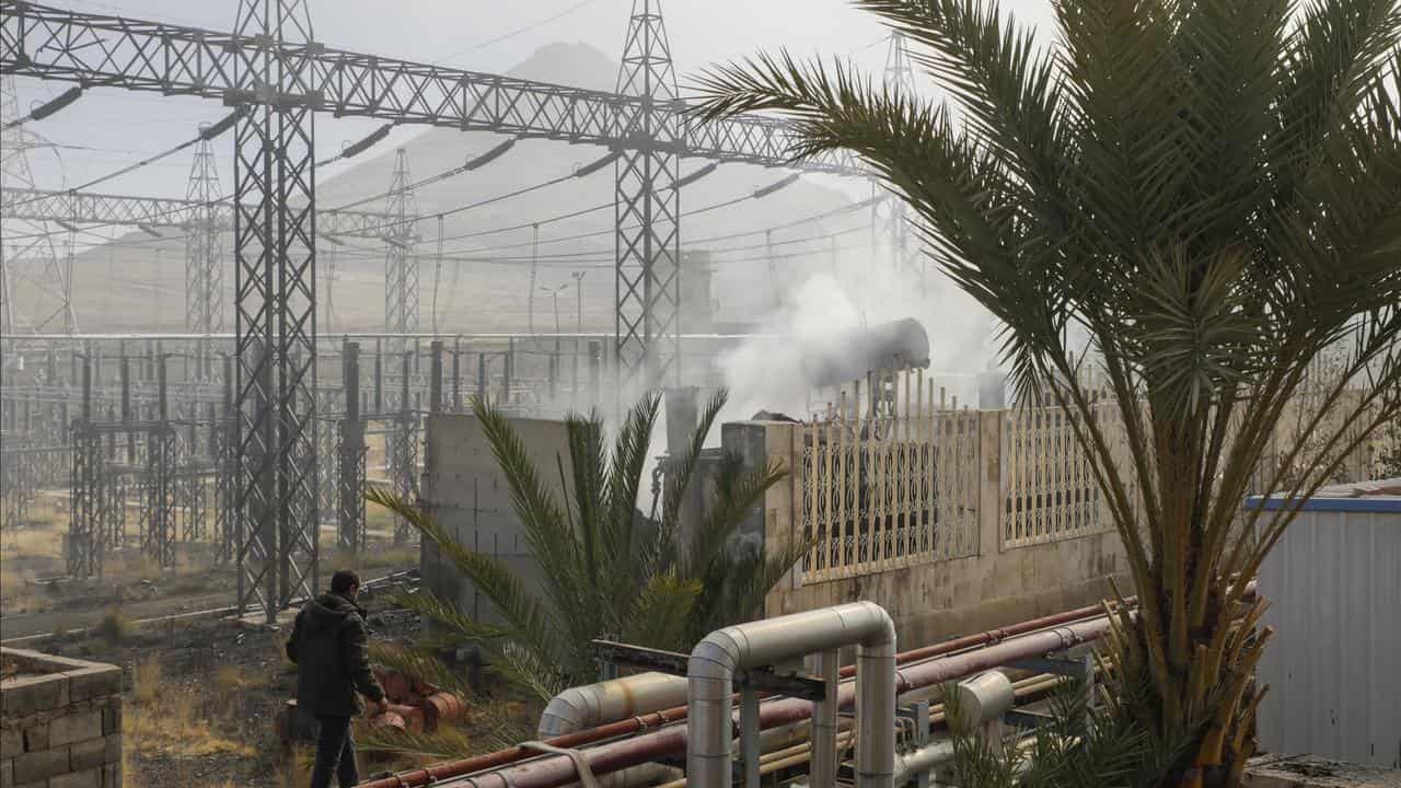 the Haziz power station in southern Sanaa, Yemen