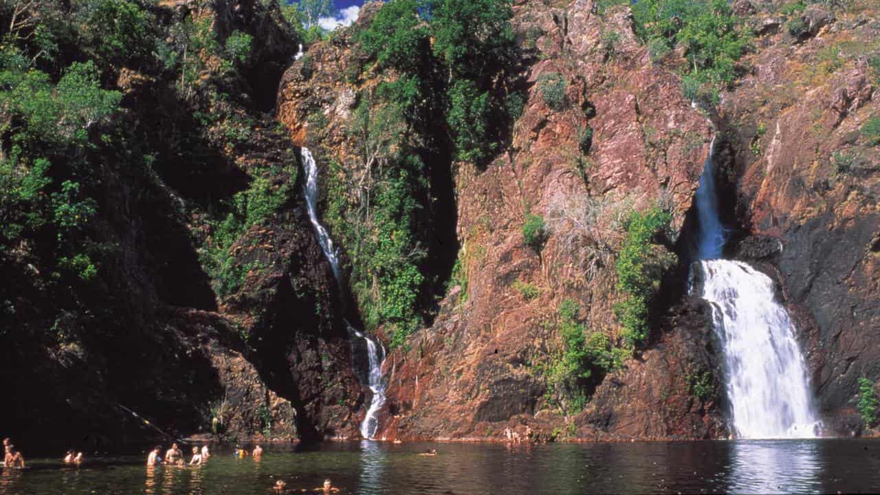 Rockpool swimming at Wangi Falls (file image)