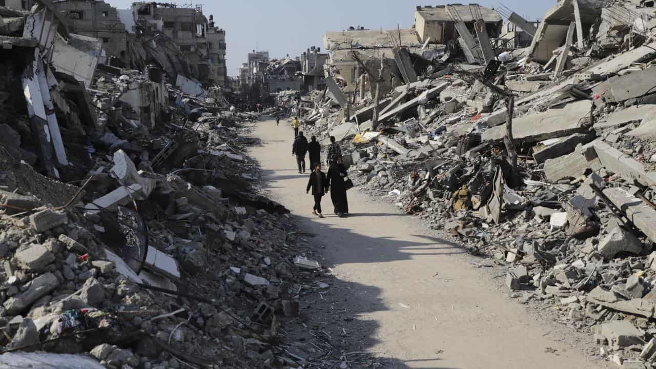 Palestinians in Jabaliya refugee camp