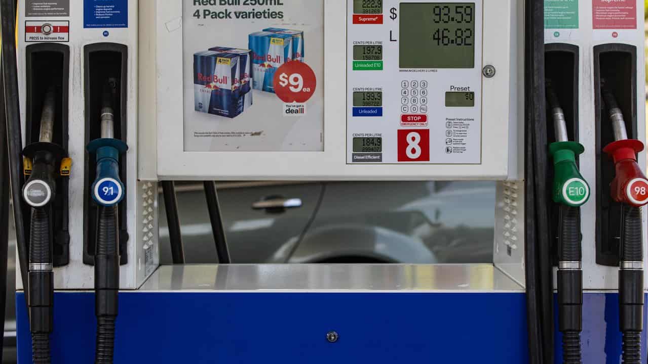 Pump at Melbourne service station