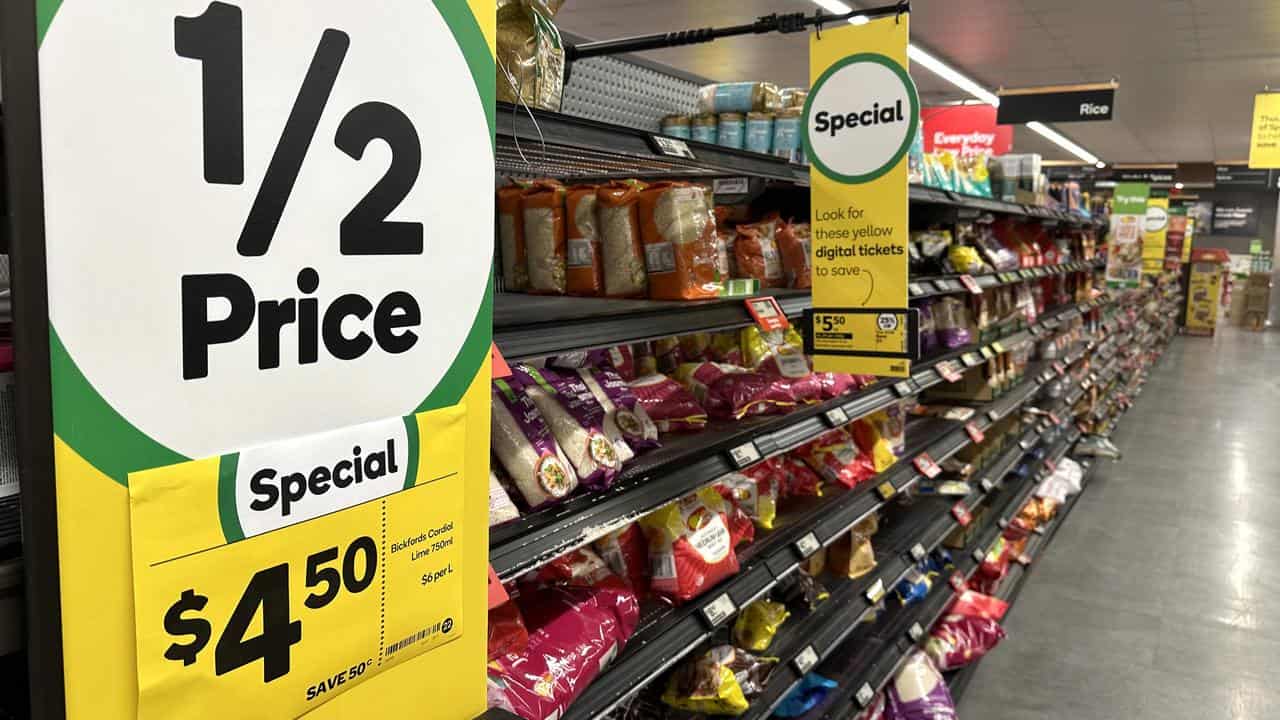 A grocery aisle full of products (file image)