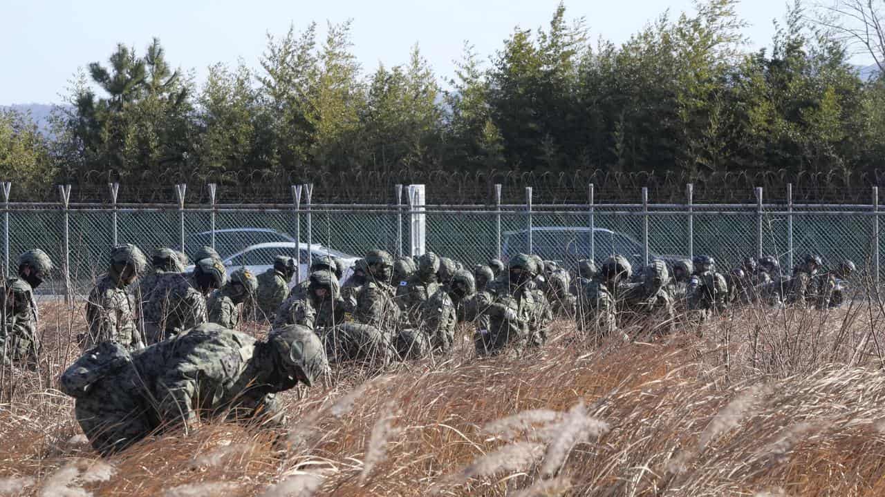 South Korean army soldiers