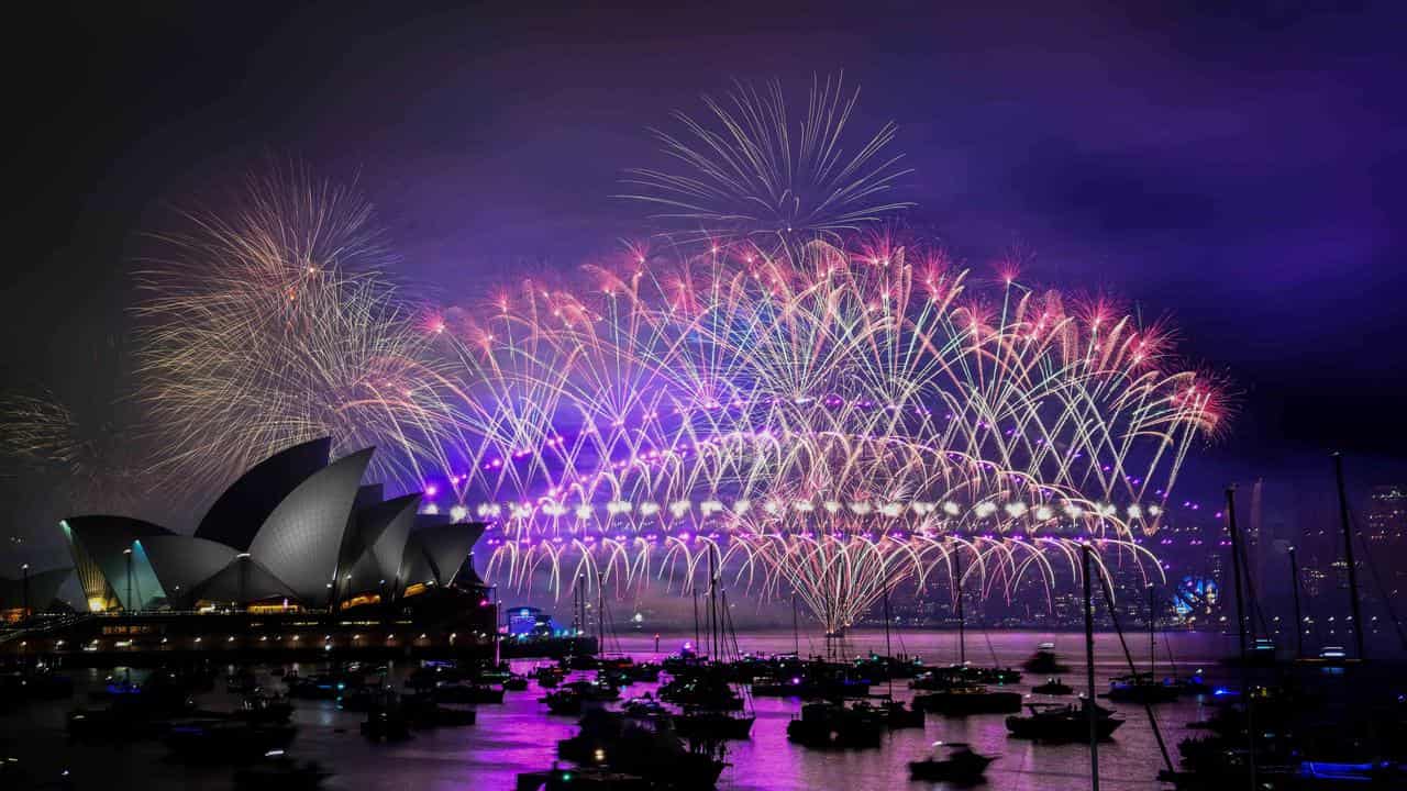 Fireworks are seen over the Sydney Opera House and Harbour Bridge