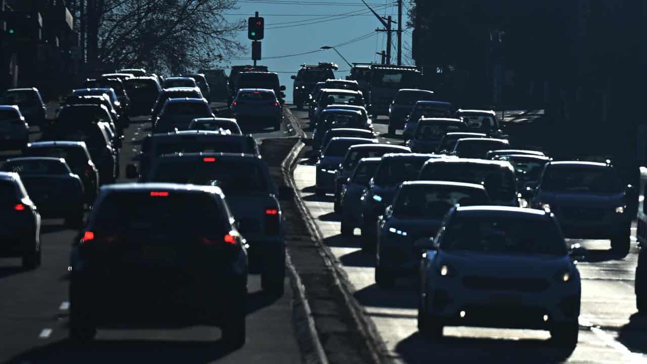 Traffic congestion in Sydney.